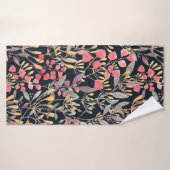 Aquarellbild nahtlose Blume m Badehandtuch (Badehandtuch)