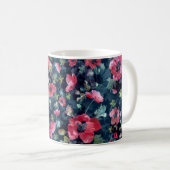 Aquarellbild. Nahtloses Muster. Bouquet Kaffeetasse (VorderseiteRechts)