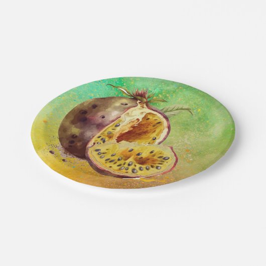 Aquarellbild Pappteller (Schrägansicht)