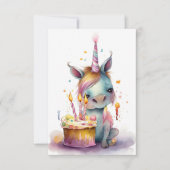 Aquarellbild Regenbogen zum Geburtstag Karte (Vorderseite)