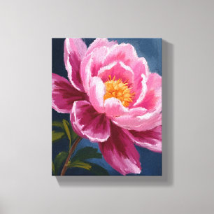 Aquarellbild Rosa Blütenblumen Leinwanddruck