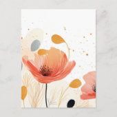 Aquarellbild roter Mohn Postkarte (Vorderseite)