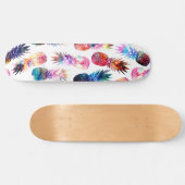 Aquarellbild und Ananas Skateboard (Horizontal)