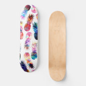 Aquarellbild und Ananas Skateboard (Vorderseite)