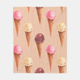Aquarellbild von Eis. Nahtlose Pappe Fleecedecke