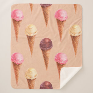 Aquarellbild von Eis. Nahtlose Pappe Sherpadecke