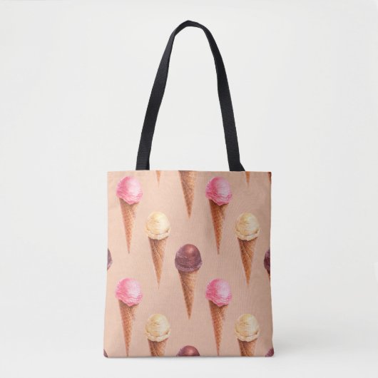Aquarellbild von Eis. Nahtlose Pappe Tasche (Vorderseite)