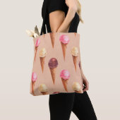 Aquarellbild von Eis. Nahtlose Pappe Tasche (Von Nahem)