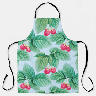 Aquarellbild von Himbeeren. Nahtlos Schürze