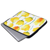 Aquarellbild von Tulpen. Nahtloses Pattern Laptopschutzhülle (Vorne Knopf)