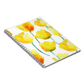 Aquarellbild von Tulpen. Nahtloses Pattern Notizblock (Rechte Seite)