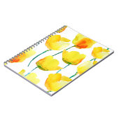 Aquarellbild von Tulpen. Nahtloses Pattern Notizblock (Linke Seite)