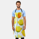 Aquarellbild von Tulpen. Nahtloses Pattern Schürze (Getragen)
