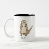 Aquarellbild Zweifarbige Tasse (Links)