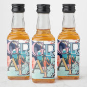 Aquarellbilder-Abschluss Alkoholflaschenetikett (Flaschen)