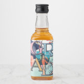 Aquarellbilder-Abschluss Alkoholflaschenetikett (Vorderseite)