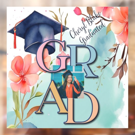 Aquarellbilder-Abschluss Fensteraufkleber (Blatt 2)