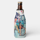 Aquarellbilder-Abschluss Flaschenkühler (Flaschenvorderseite)