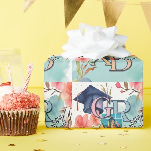 Aquarellbilder-Abschluss Geschenkpapier (Geburtstagsparty)