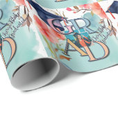 Aquarellbilder-Abschluss Geschenkpapier (Rolleneckpunkt)