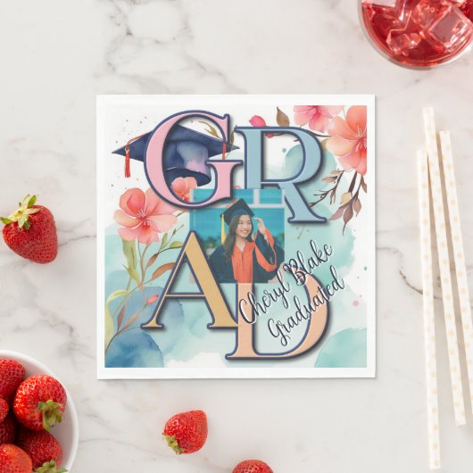 Aquarellbilder-Abschluss Serviette (Beispiel)