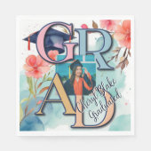 Aquarellbilder-Abschluss Serviette (Vorderseite)