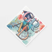 Aquarellbilder-Abschluss Serviette (Ecke)