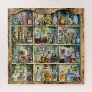 Aquarellbilder alter Apothekerschrank Puzzle