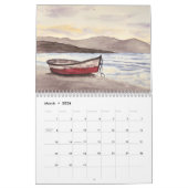 Aquarellbilder an der Wand Kalender (Mär 2026)