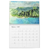 Aquarellbilder an der Wand Kalender (Feb 2027)