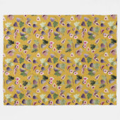 Aquarellbilder auf Senfgelb Fleecedecke (Vorderseite (Horizontal))