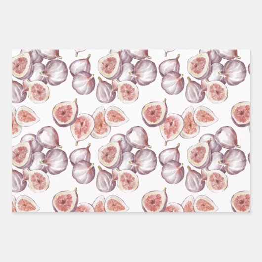 Aquarellbilder auf weiß geschenkpapier set (Vorderseite 2)