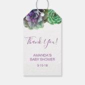 Aquarellbilder | Baby Showmarke Geschenkanhänger (Rückseite)