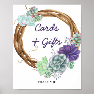 Aquarellbilder Babyduschkarten und Geschenke Poster