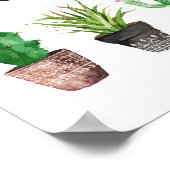 Aquarellbilder Begrüßungspapier Poster (Ecke)