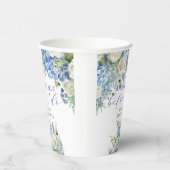 Aquarellbilder - Blaues Brautparty Pappbecher (Rechts)