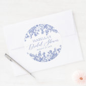 Aquarellbilder - Blaues Brautparty Runder Aufkleber (Umschlag)