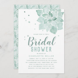 Aquarellbilder Bridal Dusche Einladung