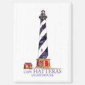 Aquarellbilder Cape Hatteras Leuchtturm Magnet (Vorderseite)