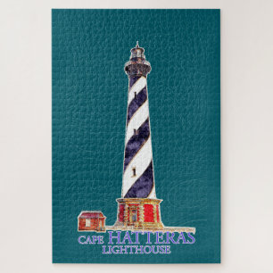 Aquarellbilder Cape Hatteras Leuchtturm Puzzle