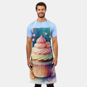 Aquarellbilder Cupcake Schürze (Getragen)