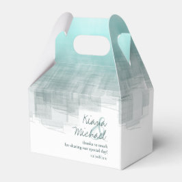 Aquarellbilder Danke Aquamarin V2 ID774 Geschenkschachtel