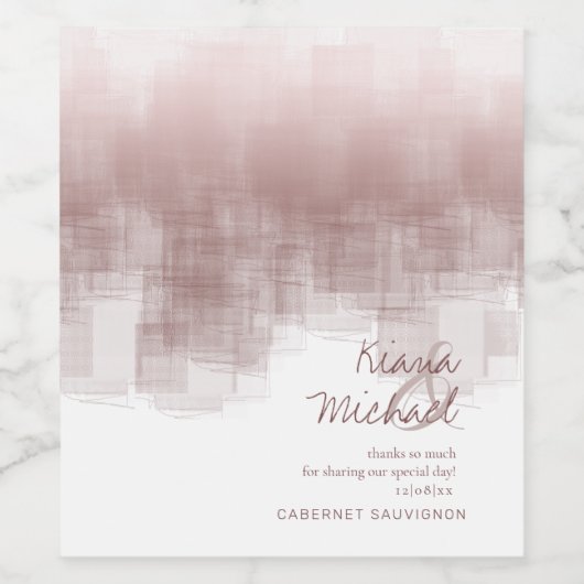 Aquarellbilder Danke Cinnamon ID774 Weinetikett (Einzelnes Label)