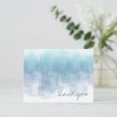 Aquarellbilder Danke Dusty Blue ID774 Postkarte (Stehend Vorderseite)