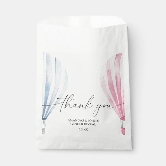 Aquarellbilder Danke Gender-Enthüllung Geschenktütchen (Vorderseite)