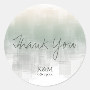 Aquarellbilder Danke Sage ID774 Runder Aufkleber