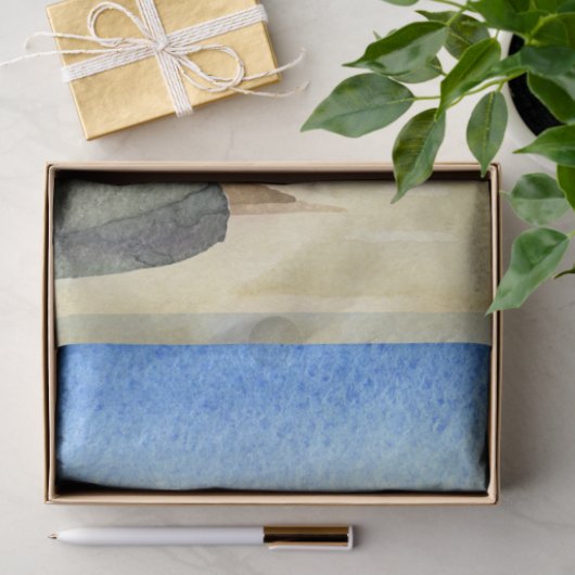 Aquarellbilder der Serie Design 5 Seidenpapier (Geschenk)