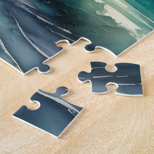 Aquarellbilder des Sonnenuntergangs des tropischen Puzzle (Seite)