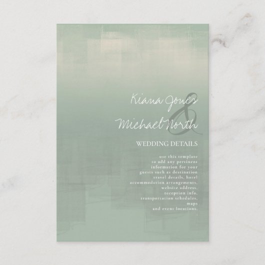 Aquarellbilder Details Grün ID774 Begleitkarte (Vorderseite)