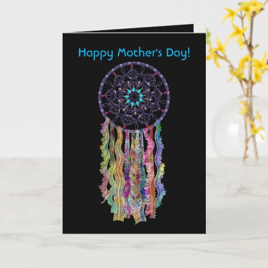 Aquarellbilder Dream Catcher | Muttertag Karte (Gelbe Blume)